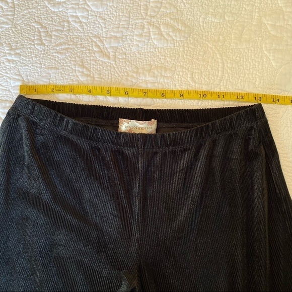 Band of Gypsies Ribbed Flare Black Pants - M - Picture 7 of 13
